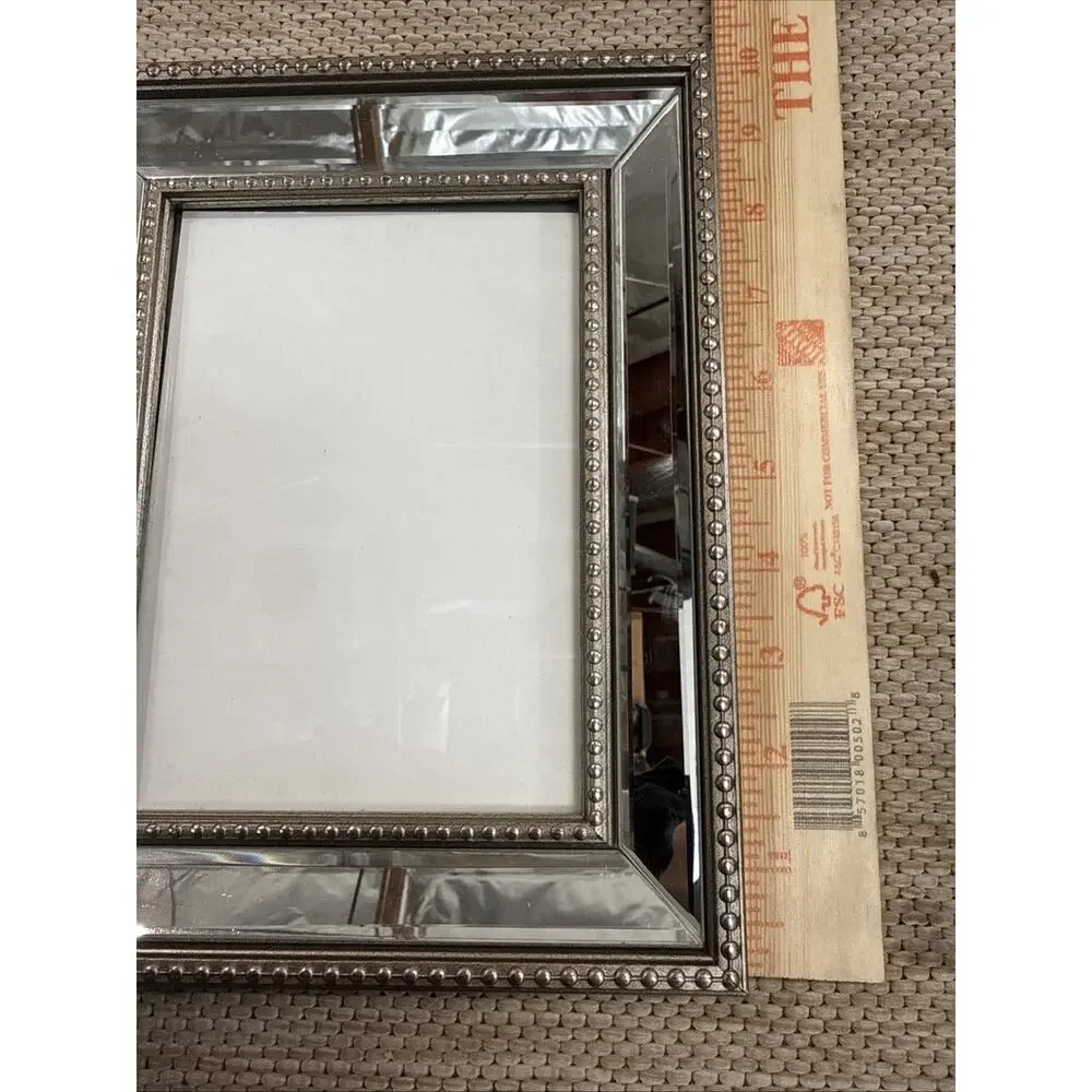Vintage Mirror Trim Glass Picture Frame 5x7 EUC